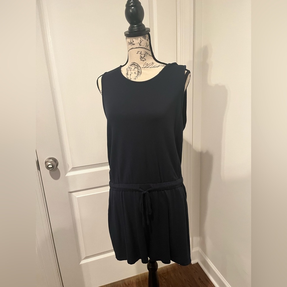 Navy blue shorts romper